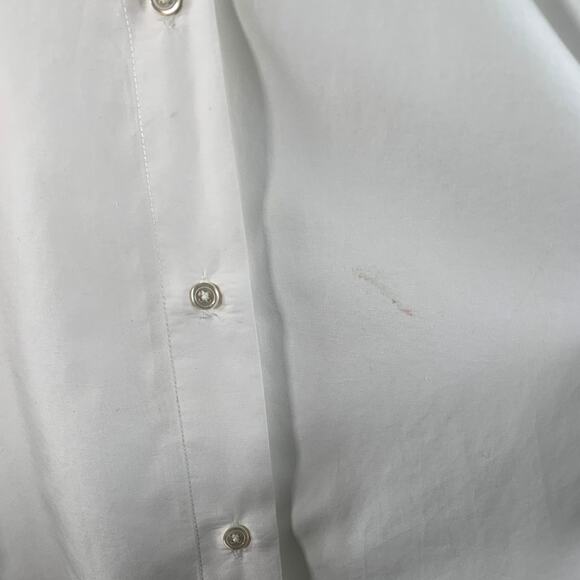 TOTOKAELO Size L White Cotton Pointed Collar Shirt - Picture 5 of 6